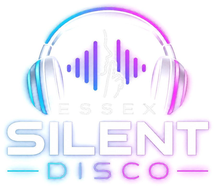 Essex Silent Disco: neon headphones logo
